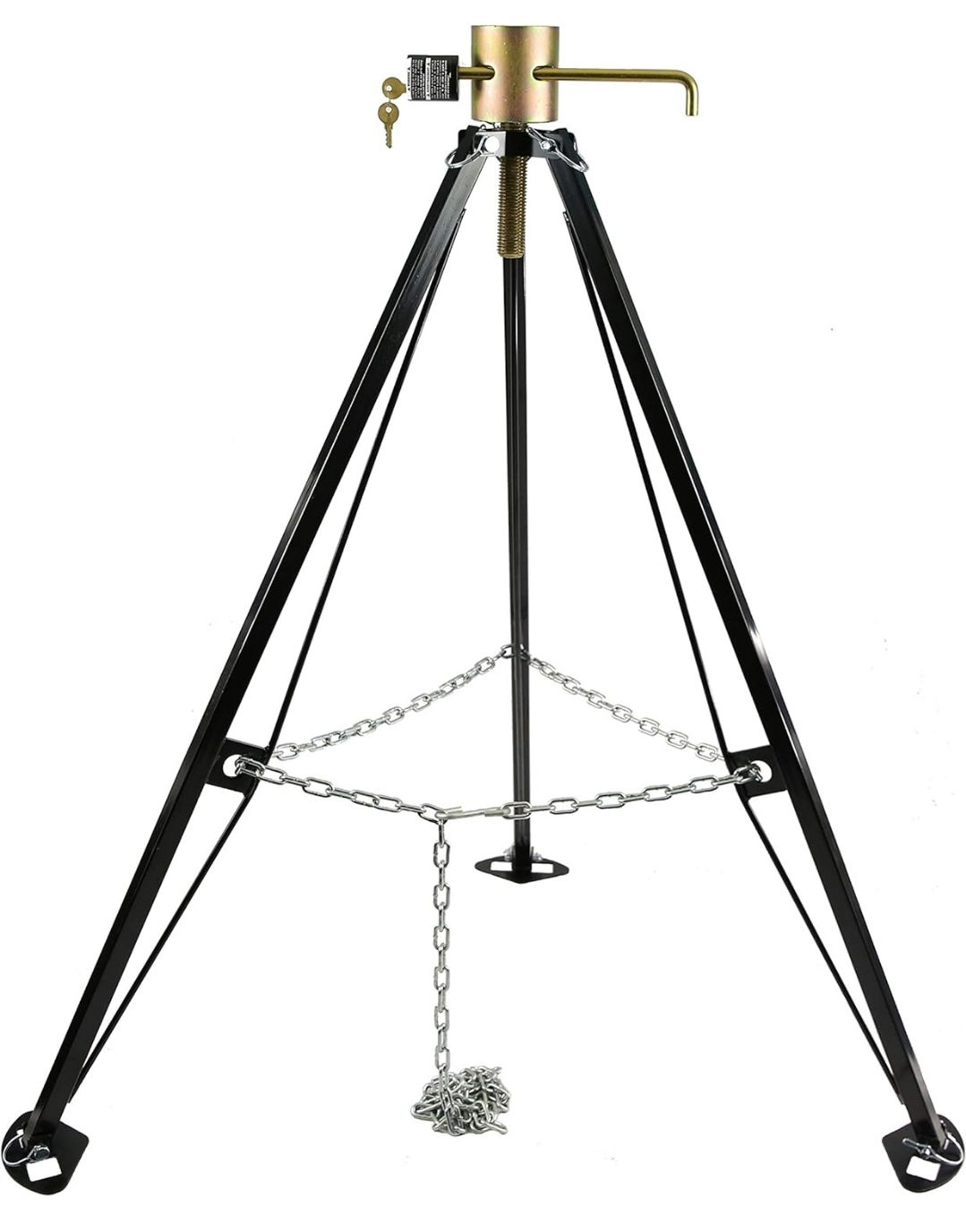 PeakTow King Pin Adjustable Locking Tripod 5th Wheel RV Stabilizer Jack