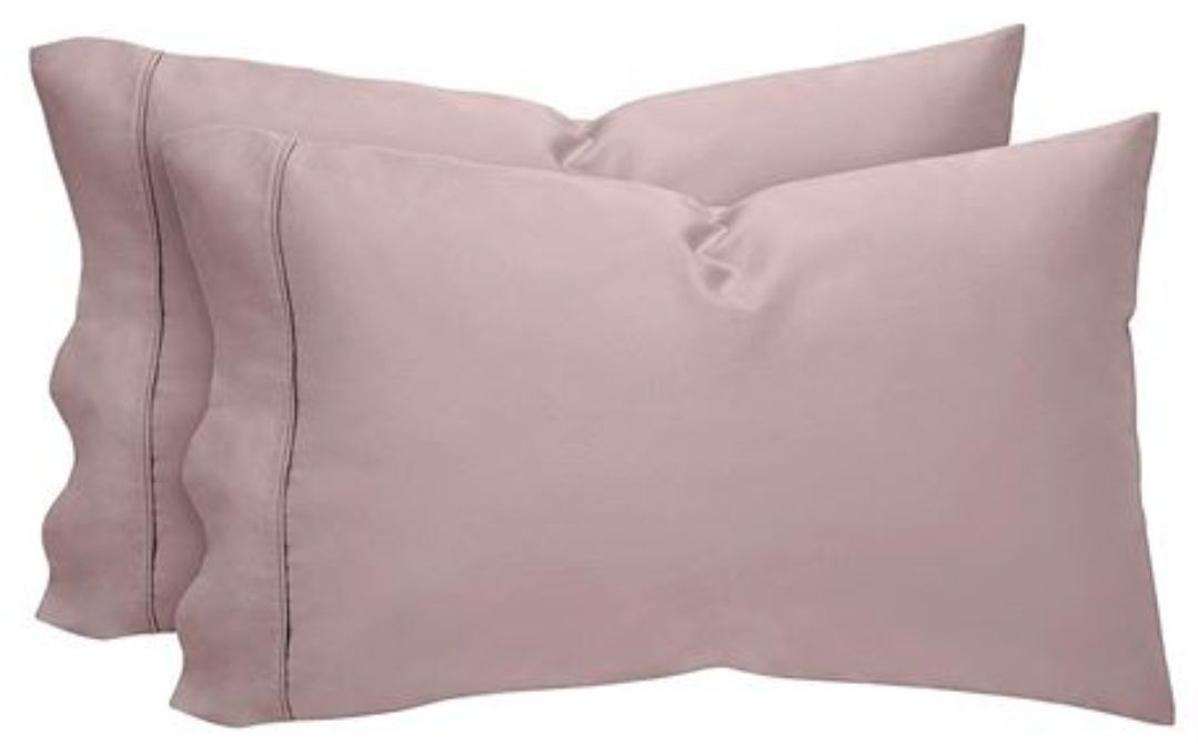 Rivet 400TC 70% Cotton 30% Tencel 2PC Pillowcases - Standard - Rose Cloud Gray