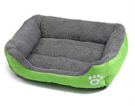 Square Pet Dog/Cat Bed, Size Small - Lime Green