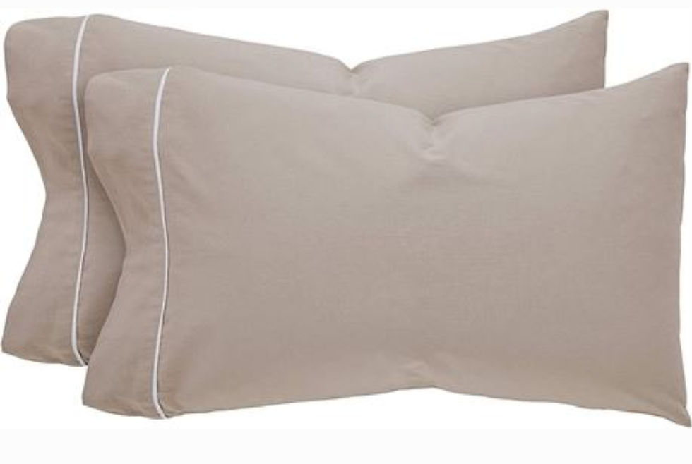 Rivet 2pc Washed 110TC 80% Cotton 20% Linen Pillowcases Standard String
