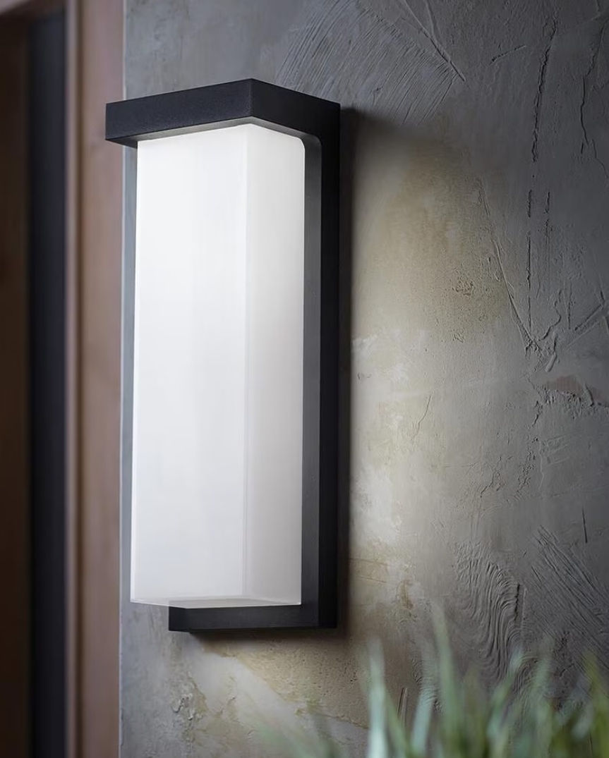 Decorators Medium Exterior Outdoor LED Wall Lantern Black