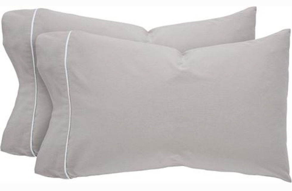 Rivet 2pc Washed 110TC Cotton Linen Pillowcases Standard - Grey