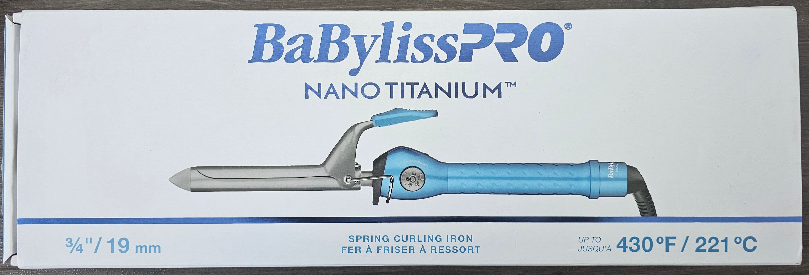 BaBylissPro BNT75SNC Nano Titanium Spring Curling Iron 3/4" Curling Iron