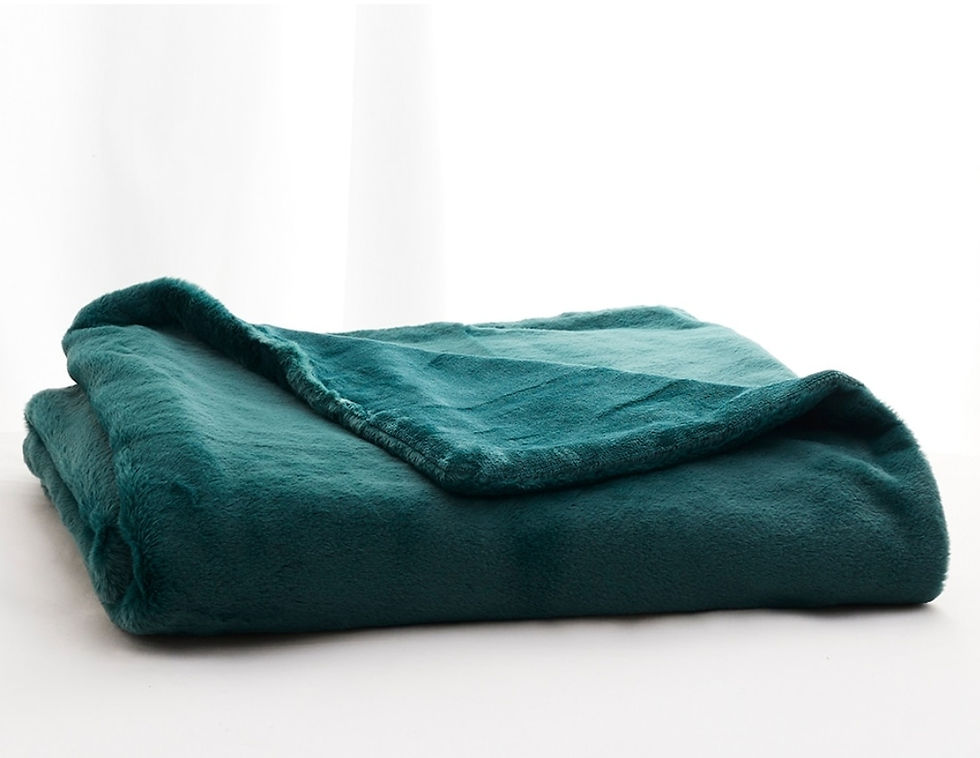 Home Suite Luxury Faux Fur Throw, 60" x 70", Forest