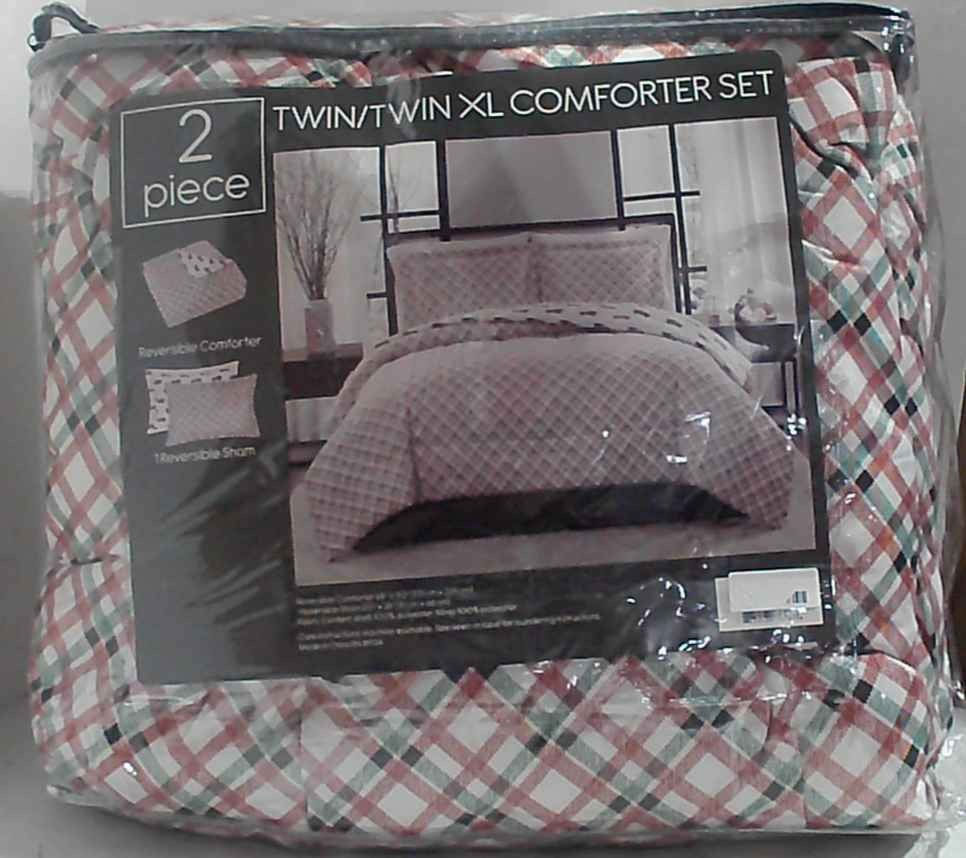 Novelty 2-pcs Plaid Twin Comforter Set