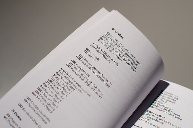 G - Code machining programming language books.