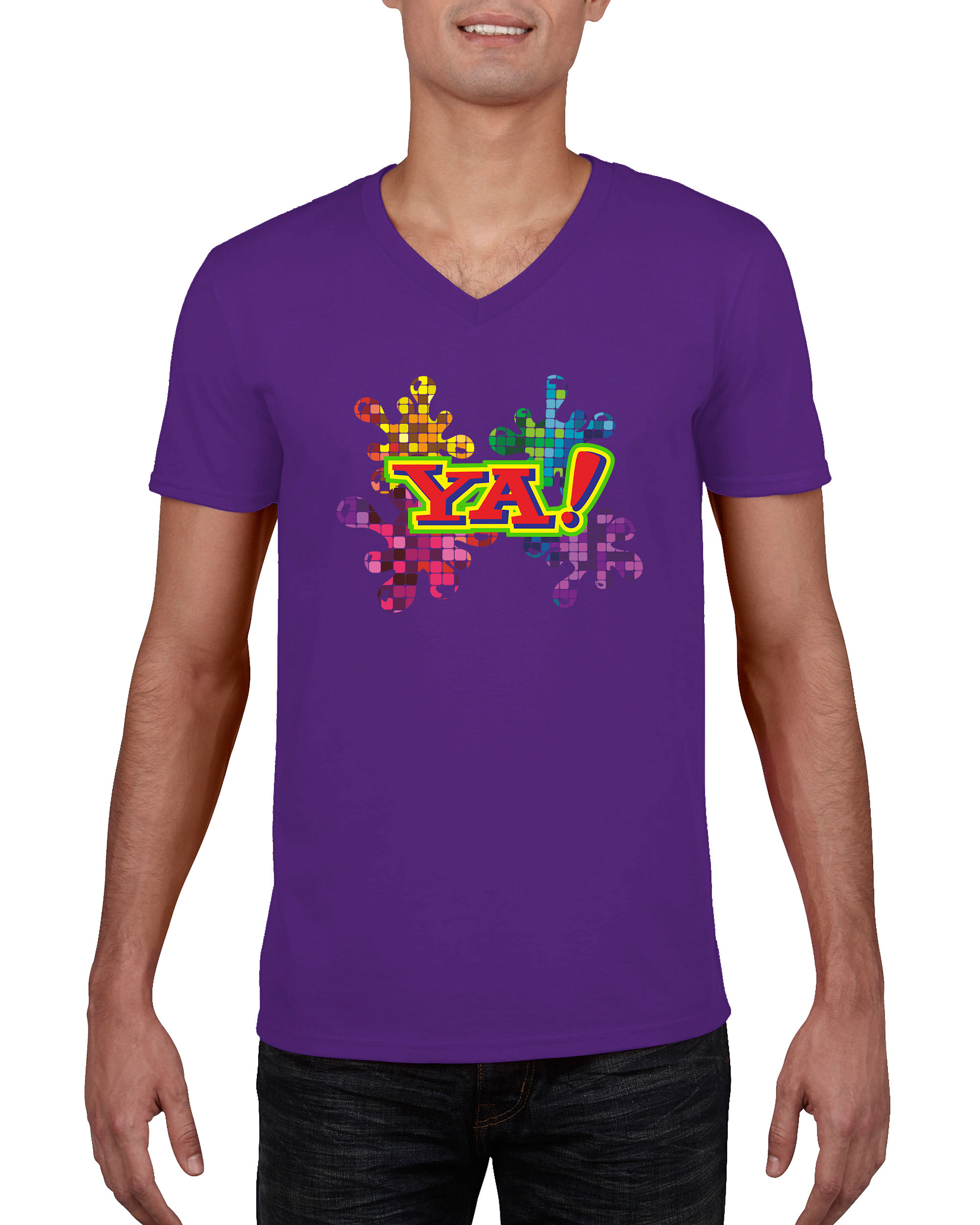 CAMISETA V-LETTER MORADO