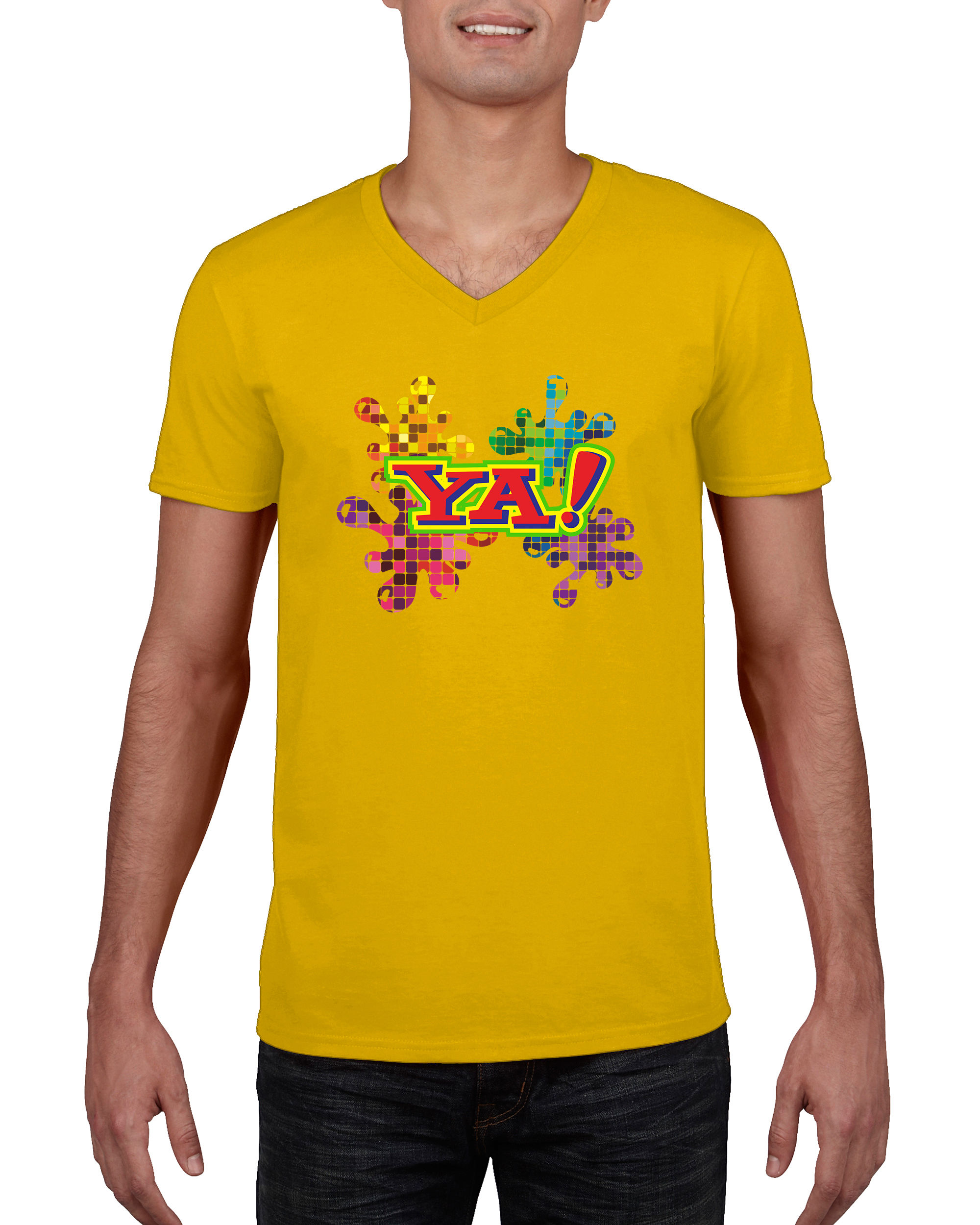 CAMISETA V-LETTER AMARILLO