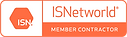 ISNetworld logo - an orange hexagram. ABW is an ISN Member Contractor