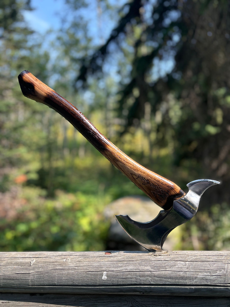 Thumbnail: The Grizzler - Rone Creek USA Made Custom Hatchet w/ Leather Sheath