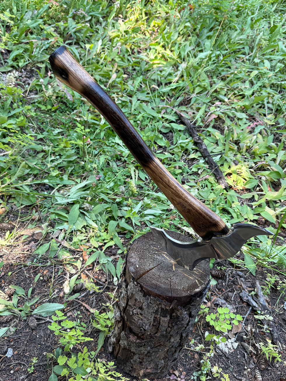 Thumbnail: The Grizzler - Rone Creek USA Made Custom Hatchet w/ Leather Sheath