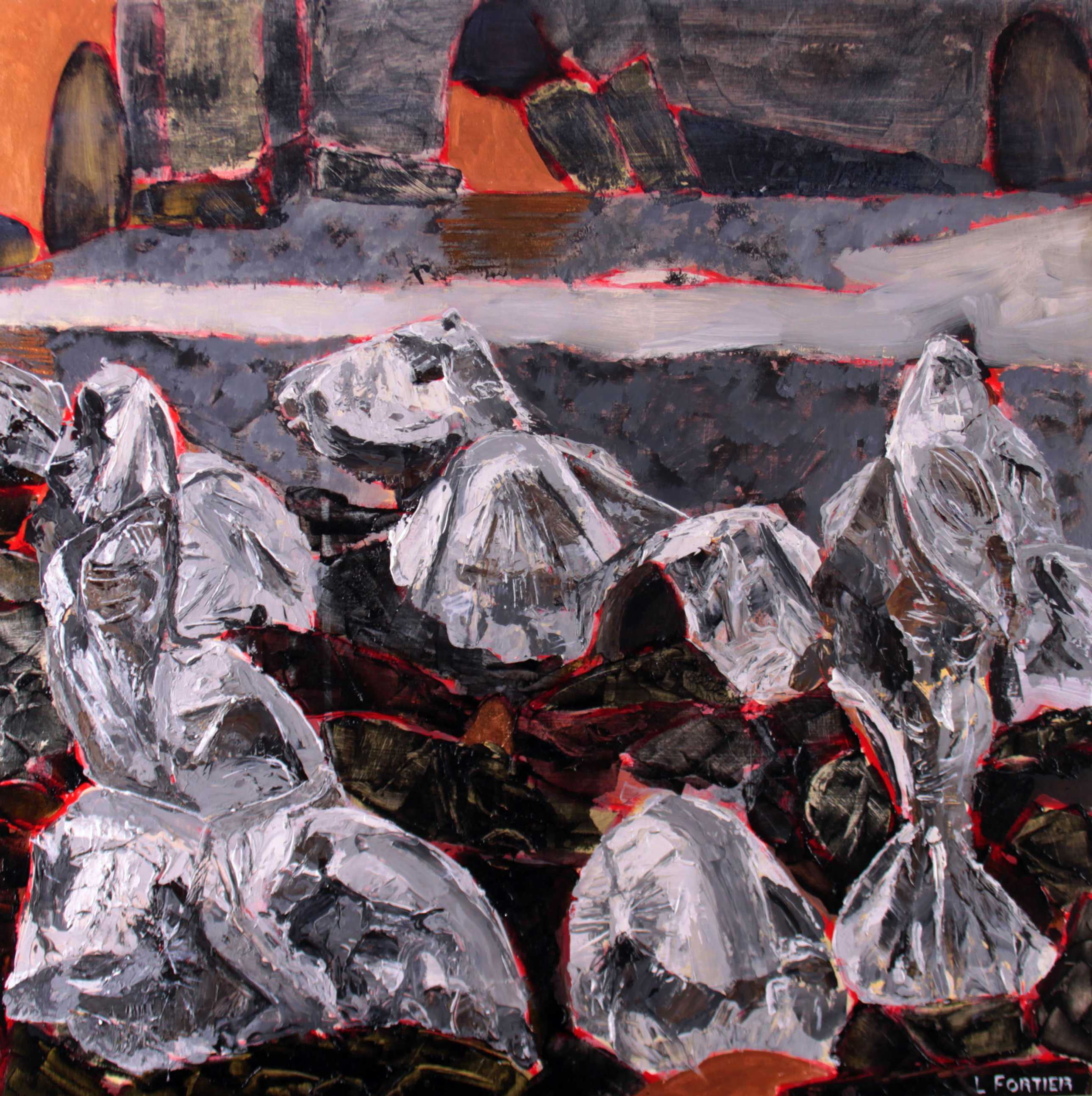 Œuvre d’art L’attente par l’artiste peintre Luc Fortier