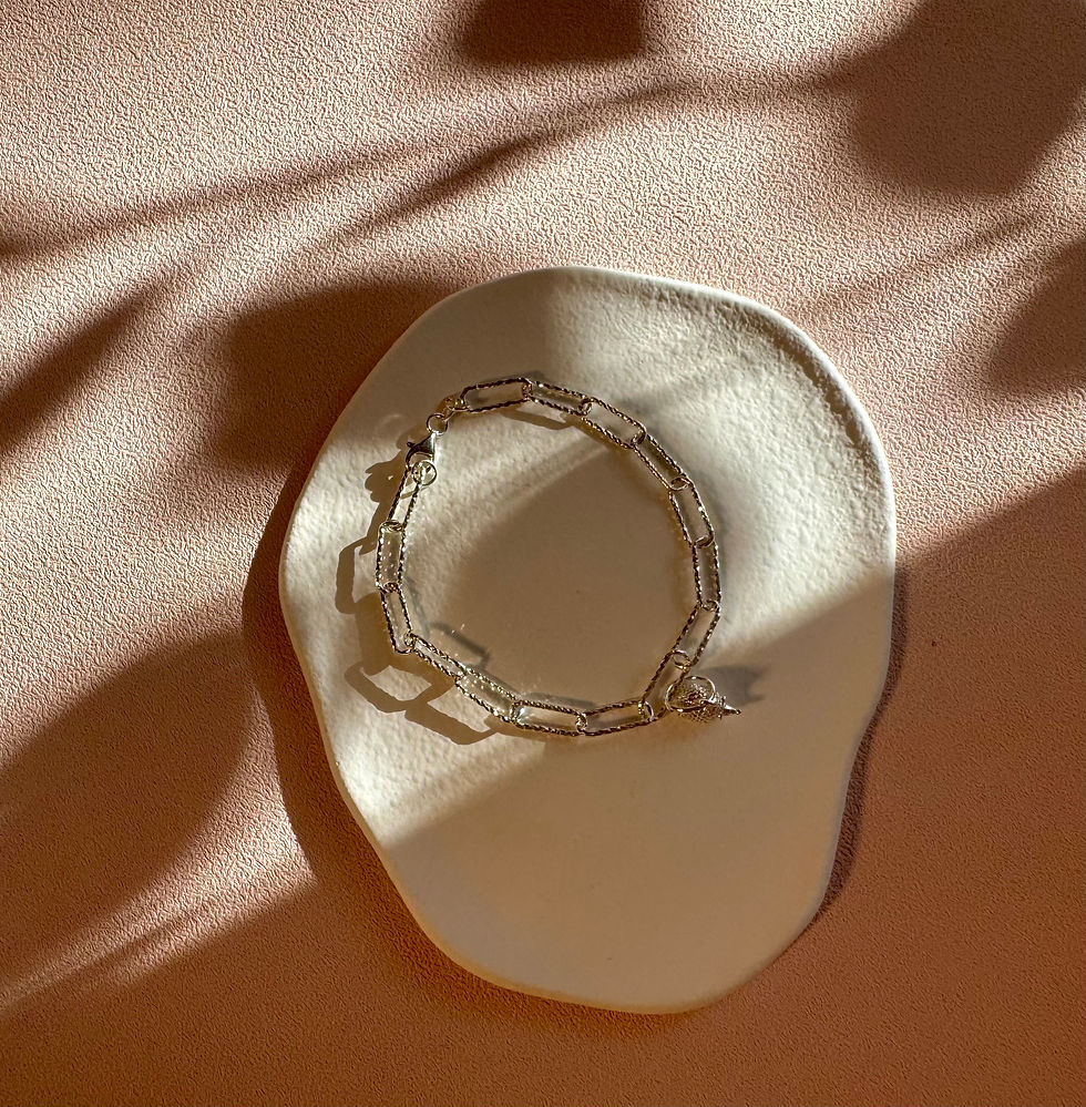 Silver Spike Charm Bracelet