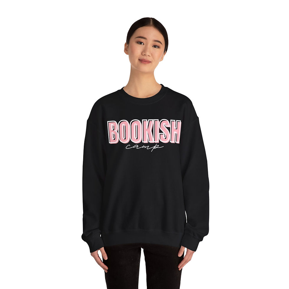 Thumbnail: BOOKISH CAMP SWEATSHIRT - CORAL VIBES