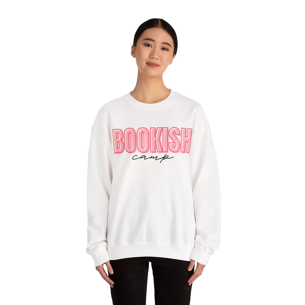 Thumbnail: BOOKISH CAMP SWEATSHIRT - CORAL VIBES
