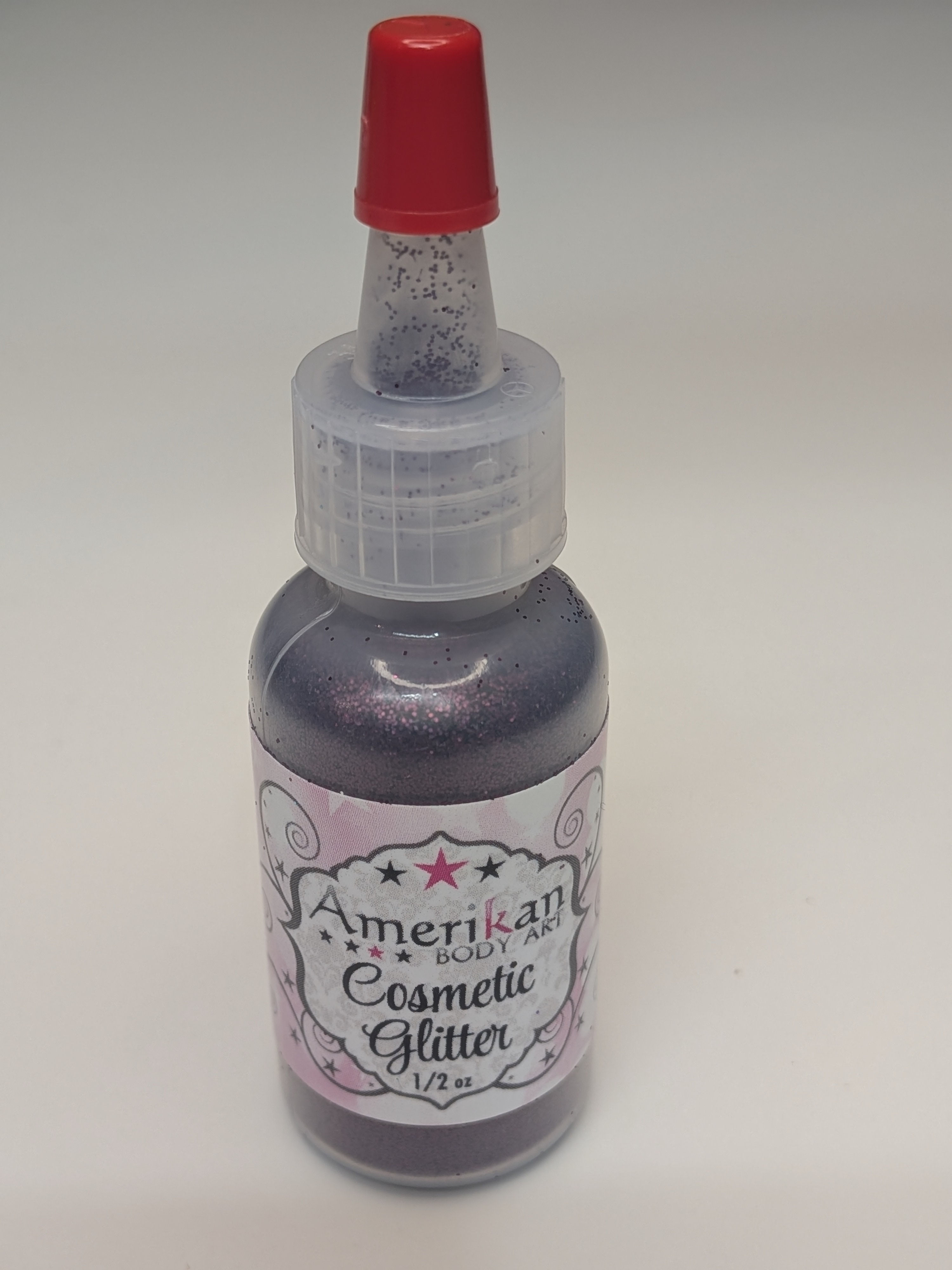 Amerikan Body Art Plum Purple Cosmetic Glitter — ½ oz Poof Bottle