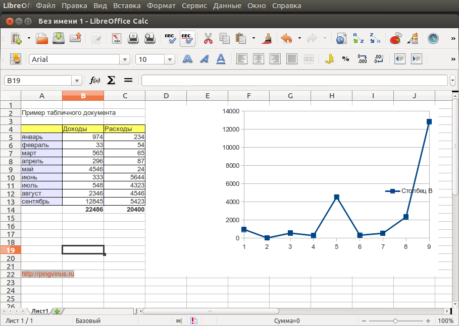Libreoffice. Таблицы - Excel