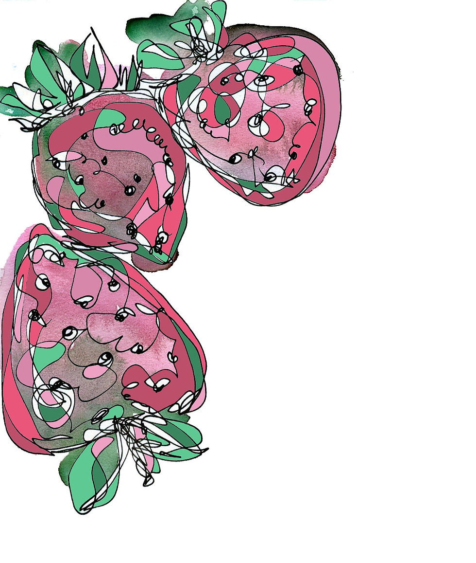 green strawberries