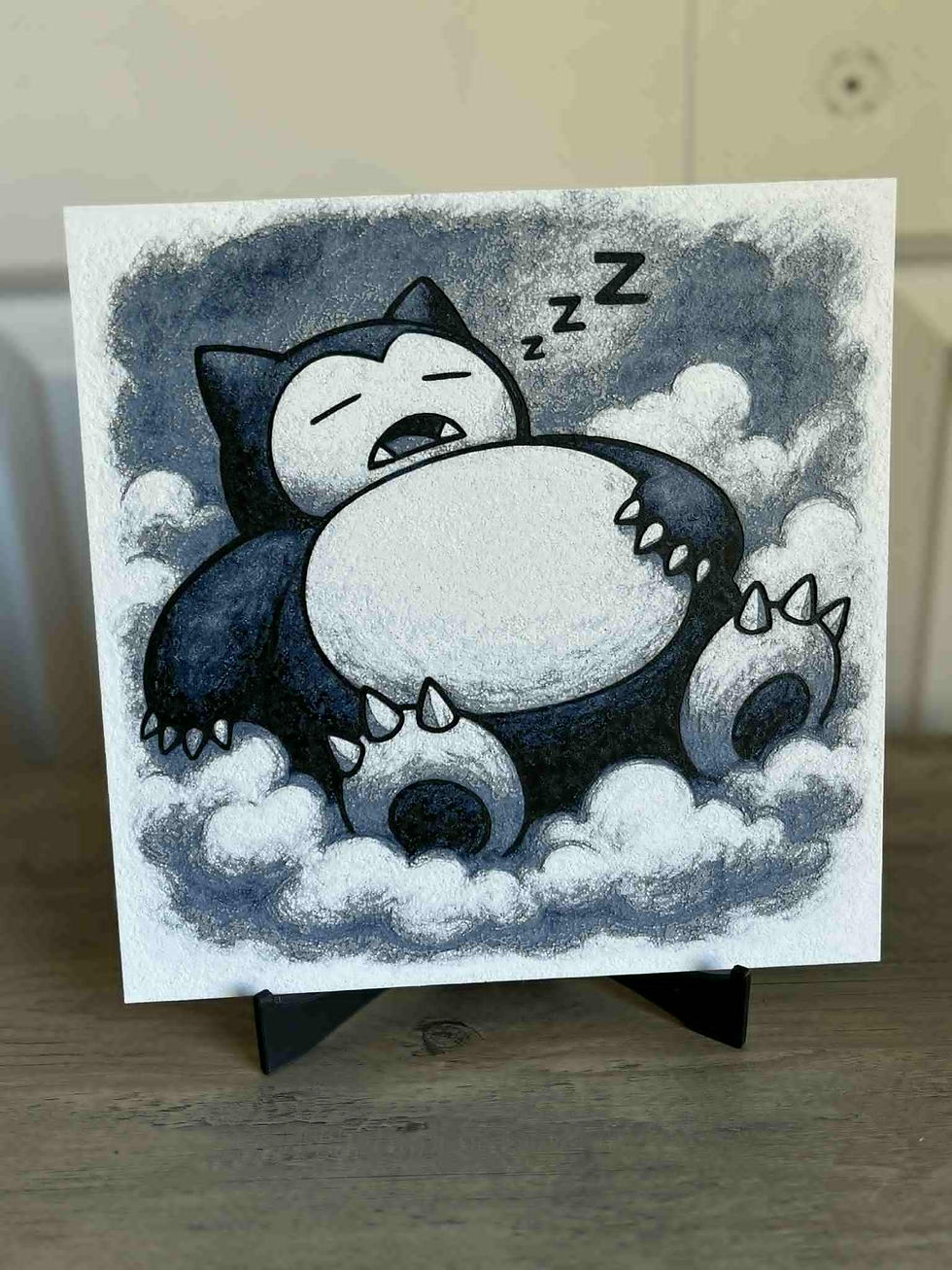 Sleepy Snorlax - 3D Wall Art
