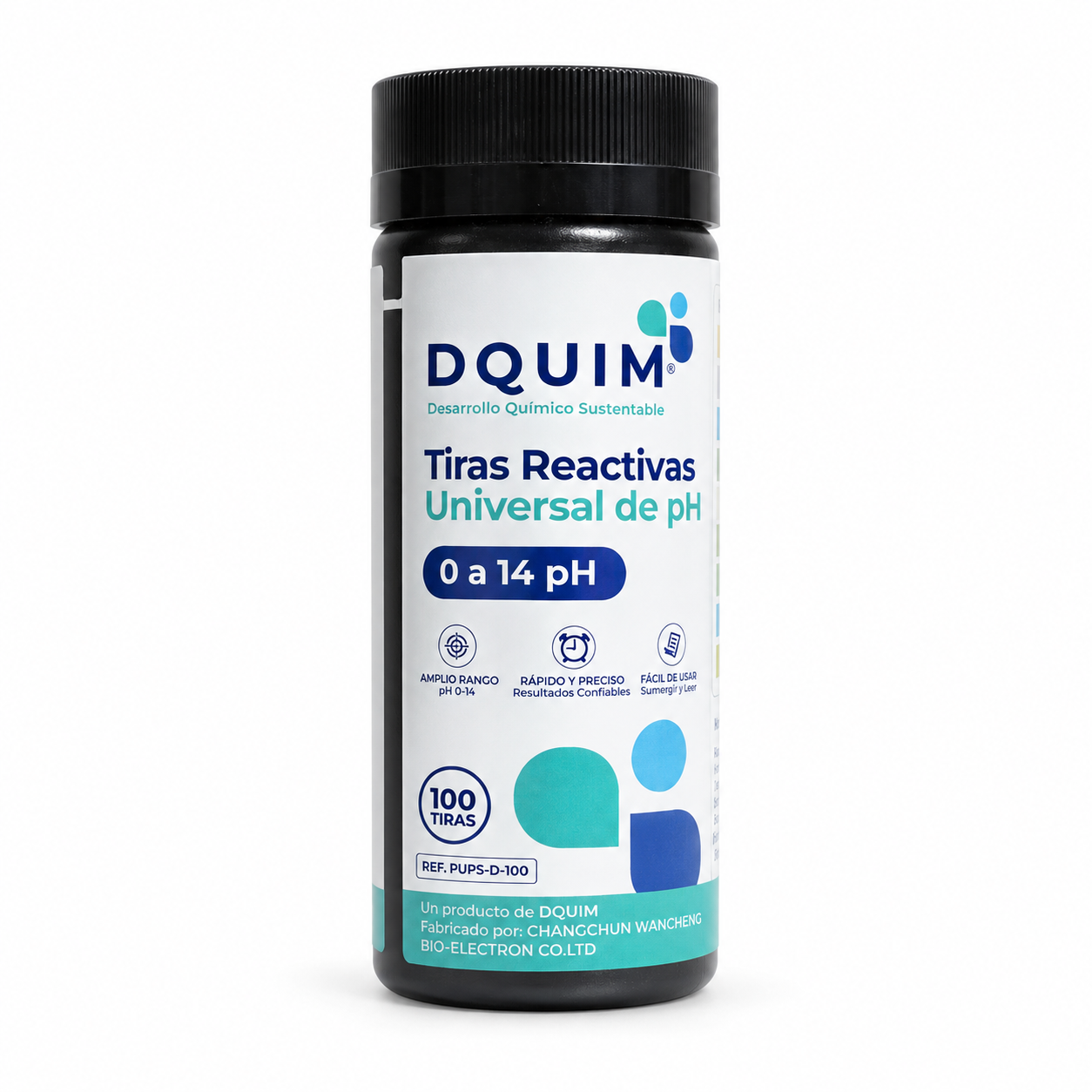 DQUIM Tiras Reactivas de pH 0–14 | 100 Tiras