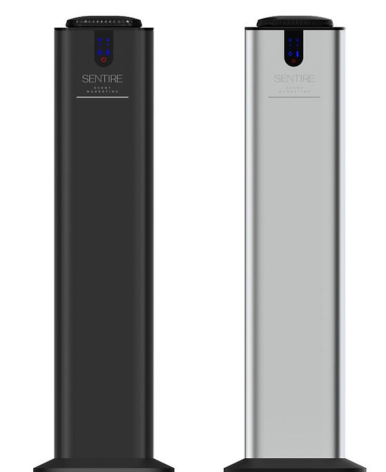 Air craft-grade aluminum outer shell. Scent diffuser with blue tooth app. Effective Scent Marketing.