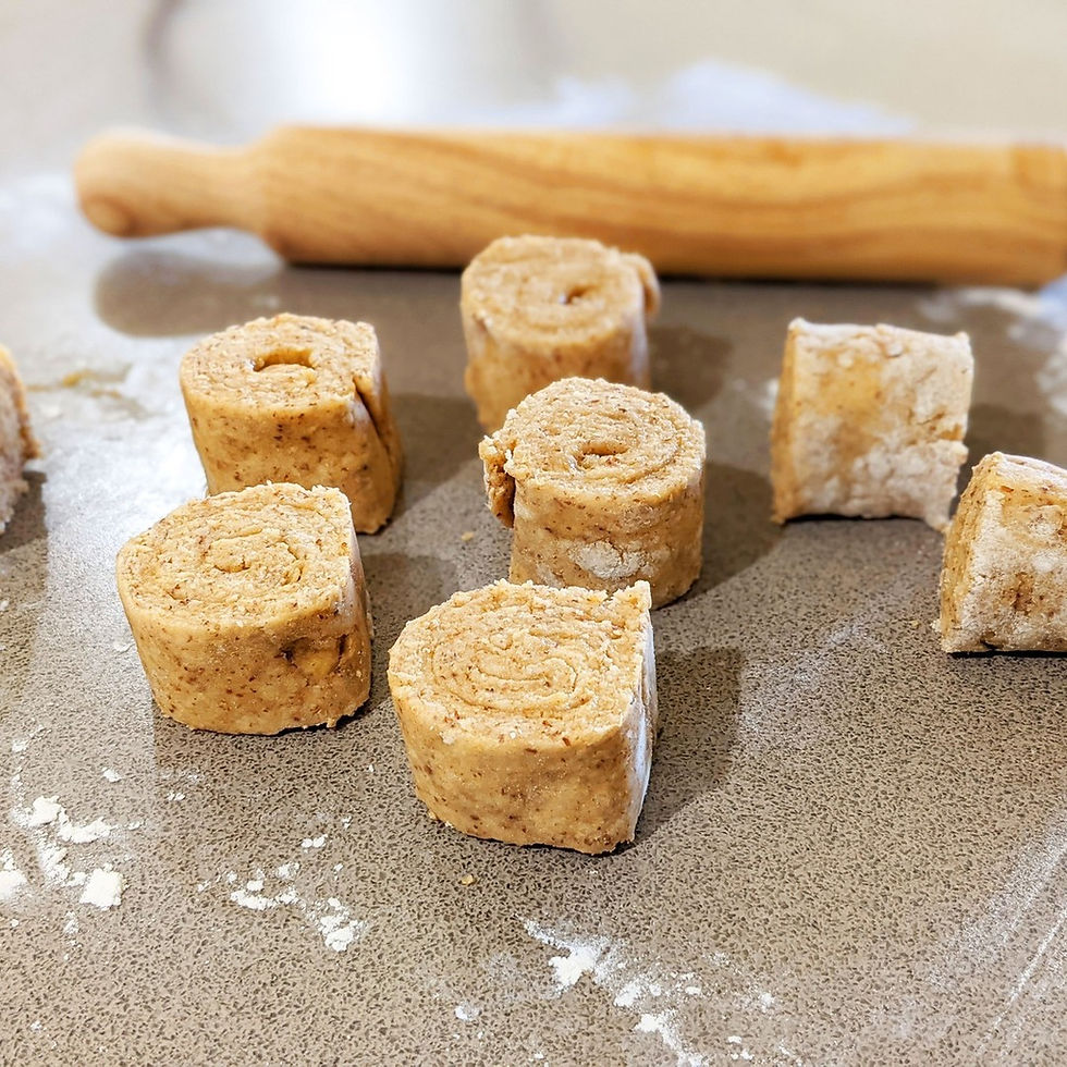 Ginger Bread Roll being made with almond milk