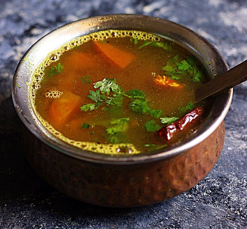 Homemade Karnataka-style saaru (Rasam) at Anvaya - South Indian Supper Club in Mumbai/Thane