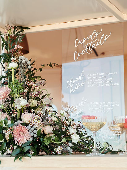 Clear Acrylic Cocktail Menu Bar Sign