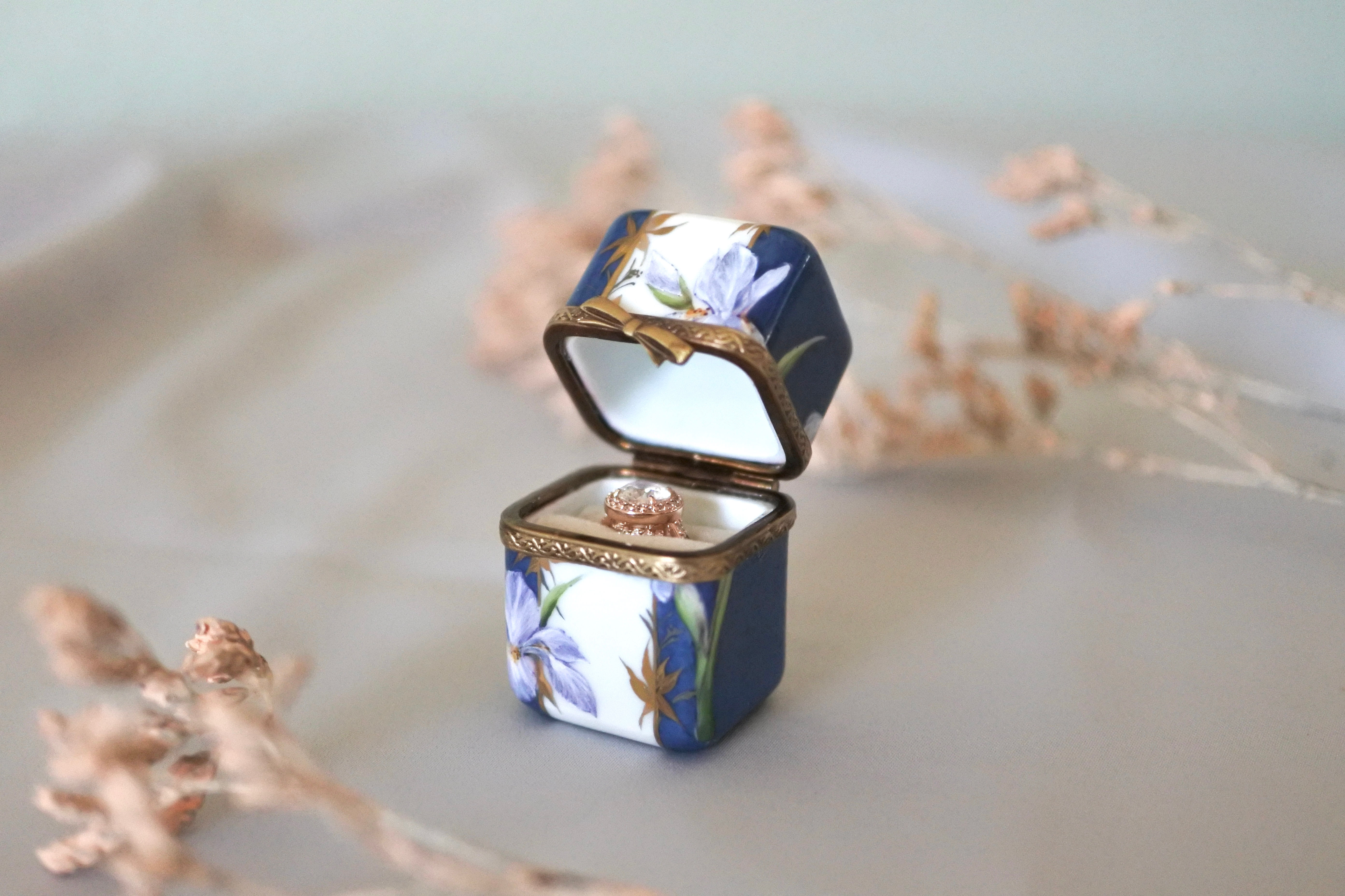 Ring Box Iris x Marine Blue