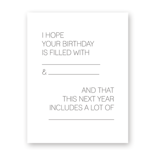 Fillinblank Birthday Greeting Card Haven Paperie
