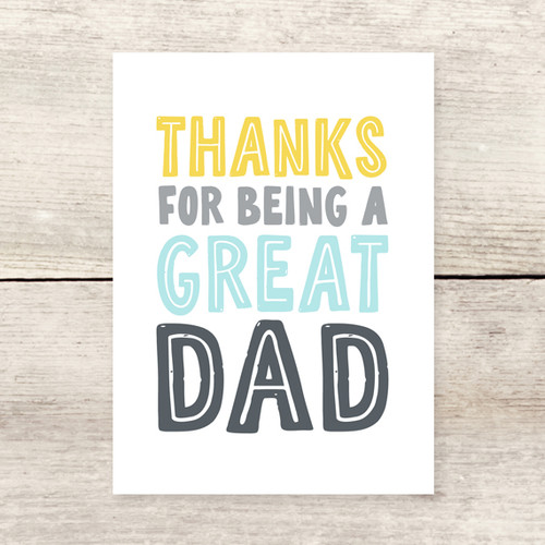 Thanks for Being Great Dad, Father's Day Greeting Card Haven Paperie