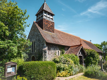A pretty flint church in Stodmarsh