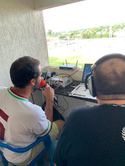 Comentarista convidado na transmissão da partida Foz do Iguaçu x Operário no Campeonato Paranaense -