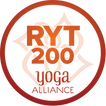 Yoga Alliance's registered yoga teacher 200 hour badge