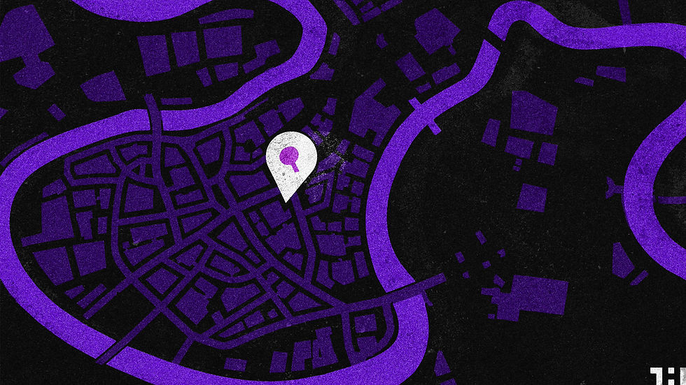 Stylised Shrewsbury map with local SEO search pin