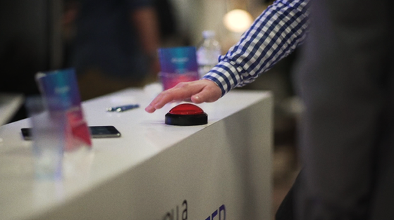 Exhibition stand concept featuring an interactive game element