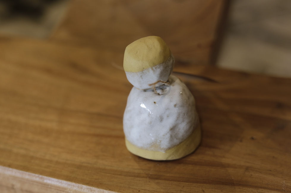 Miniatura: Apagador de velas - amarelo e branco 