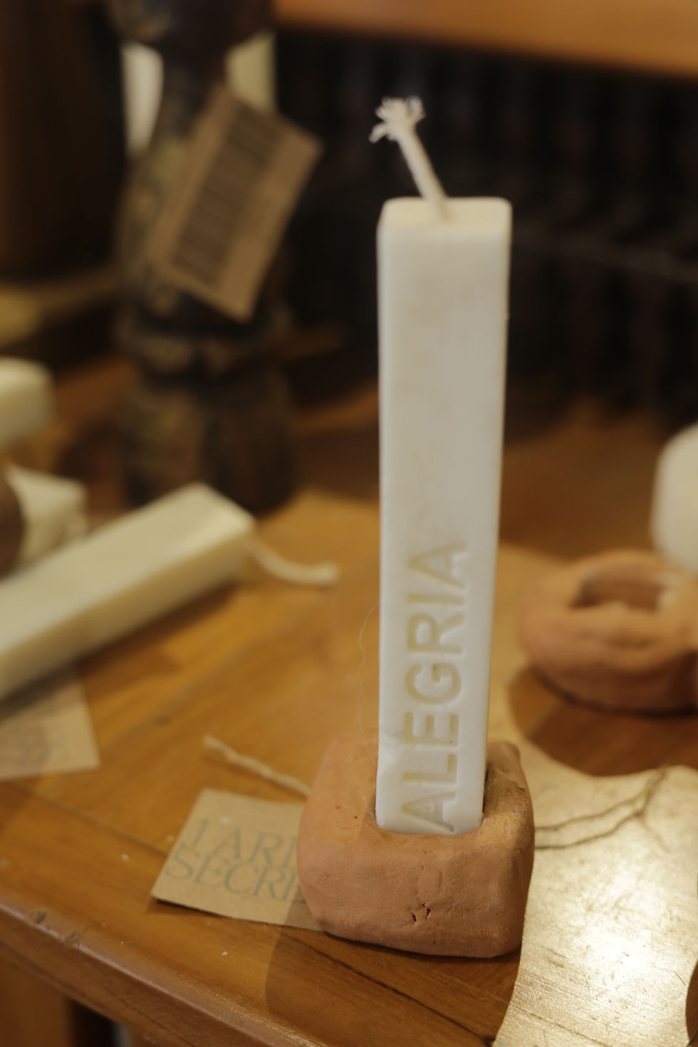 Miniatura: Porta-vela unitário - Frase