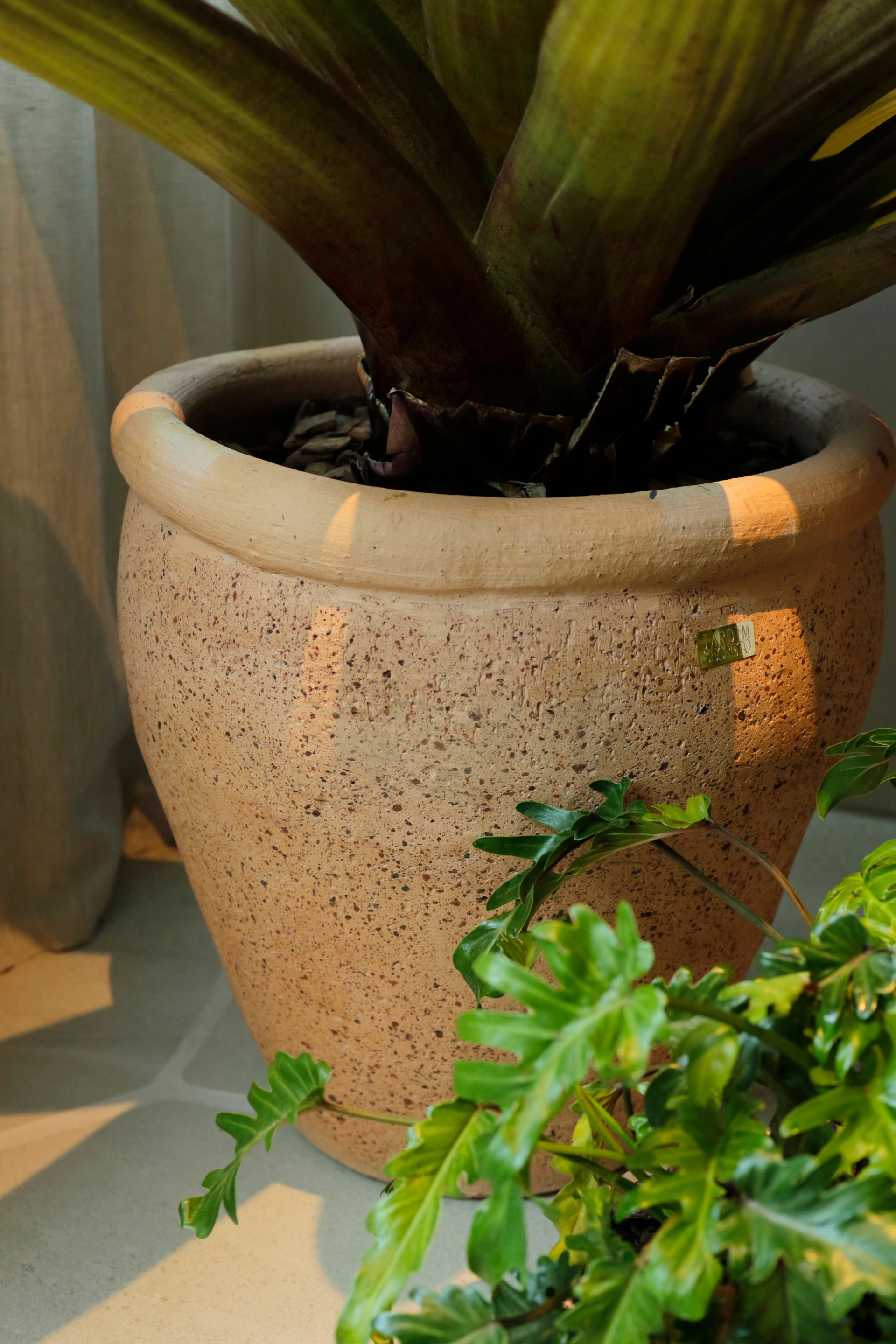 Vaso cerâmica com borda - 55x50x41