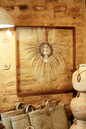 Quadro cocar fibra carnaúba