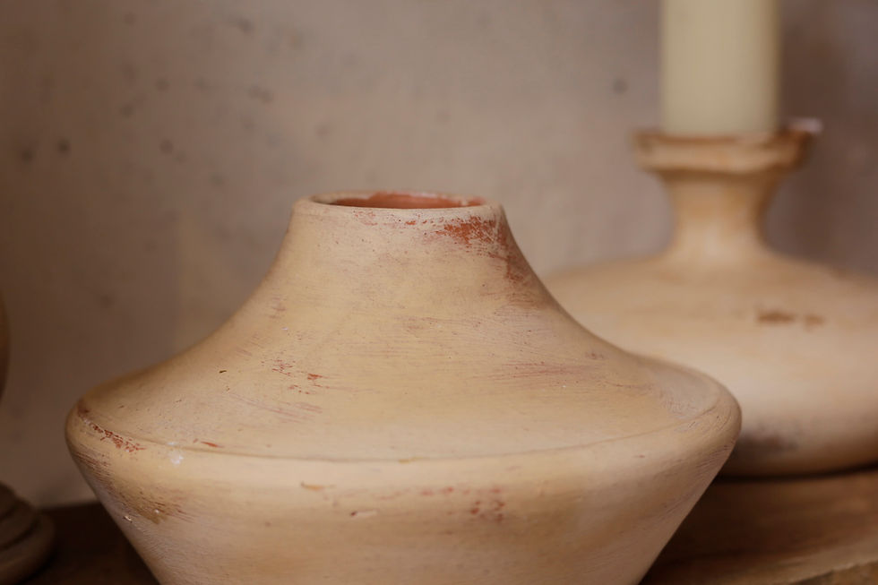 Miniatura: Vaso cerâmica creme - rústico