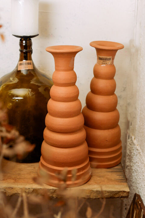 Vaso cerâmica - decorativo ou castiçal