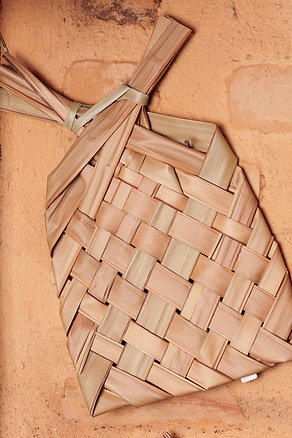 Abano | Leque de palha natural