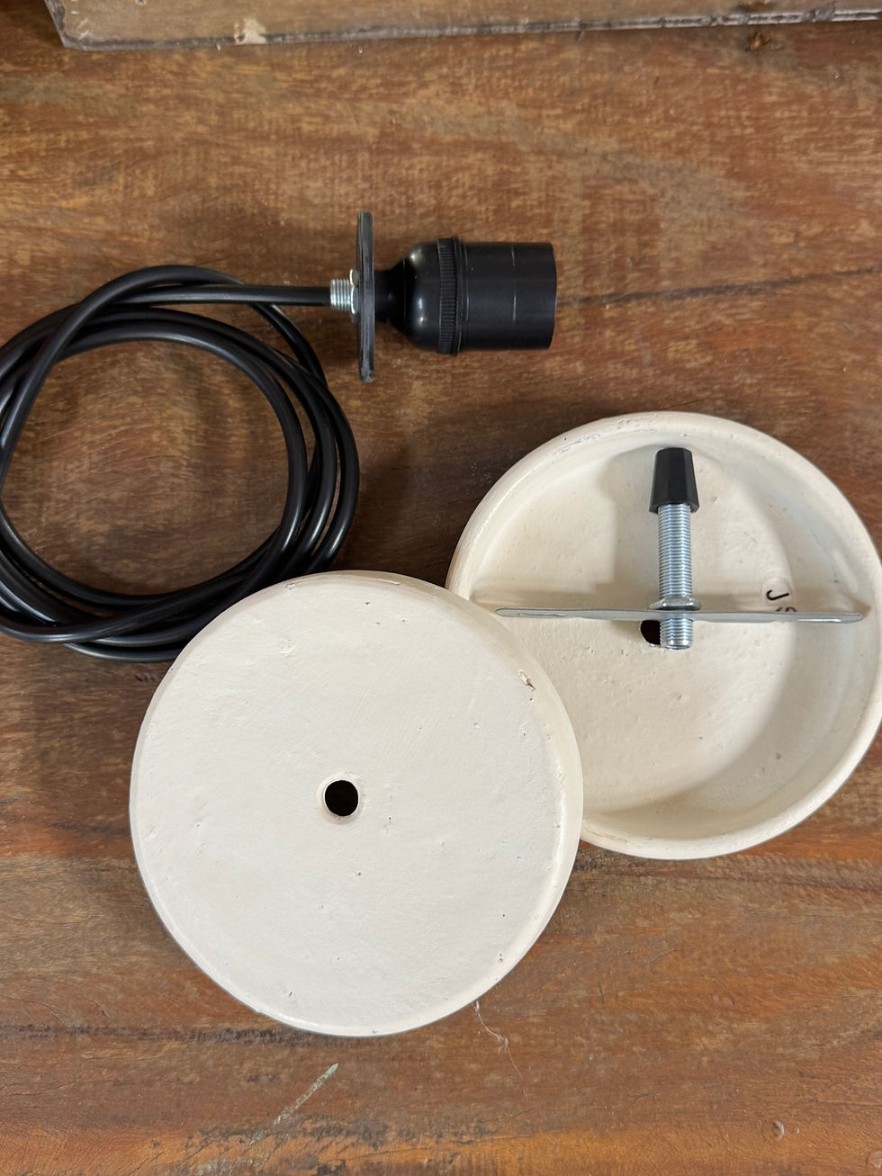 Miniatura: Luminária Pendente de Cerâmica Garrafa creme