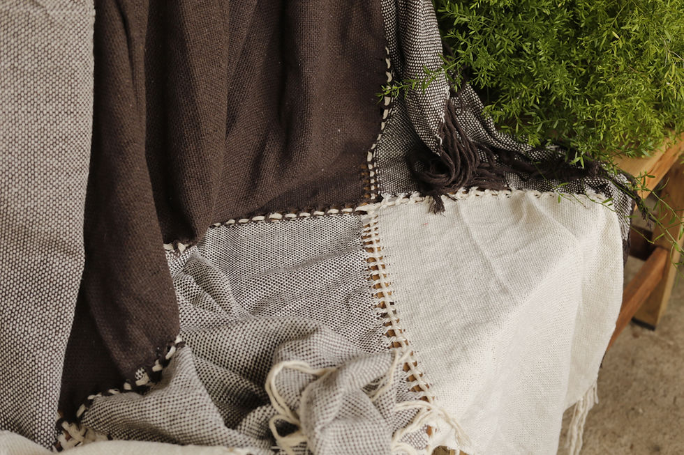 Miniatura: Manta xale marrom P