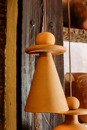 Luminária cerâmica pendente rústica