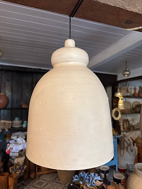 Luminária Pendente Cerâmica Modelo Sino Grande