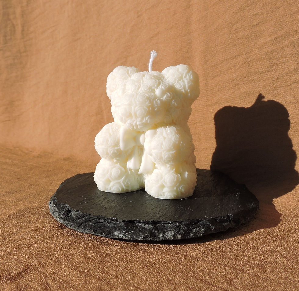 Rose teddy bear Candle