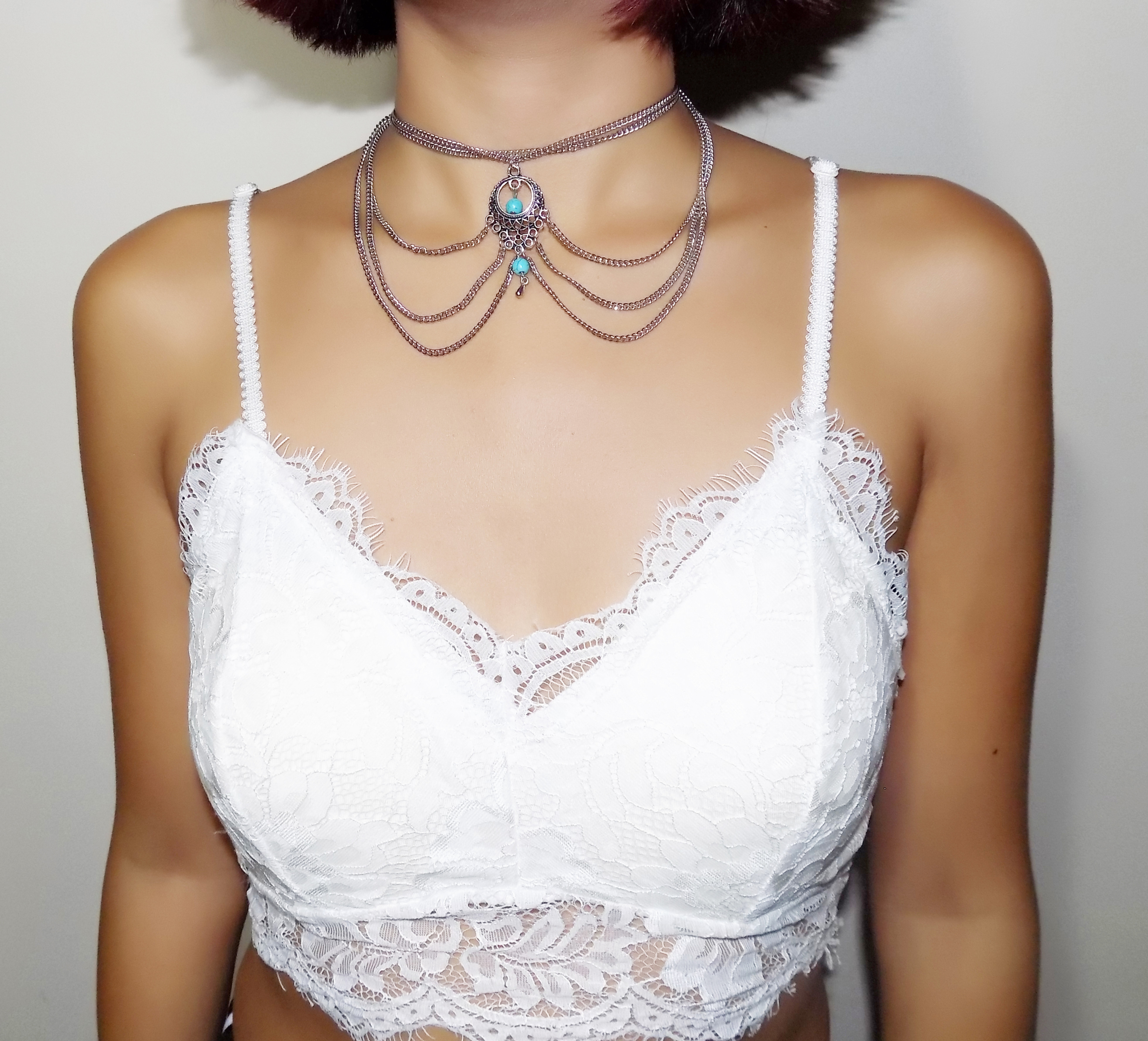 Metal Boho Layered Chain Choker
