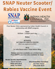 Spay and Neuter event at IHC in August